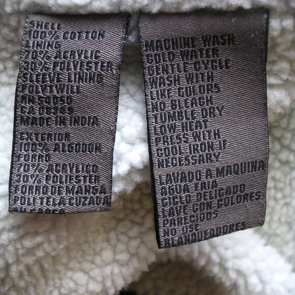 Jones Jean Jacket Mens Medium with Sherpa lining - Picture 8 of 9